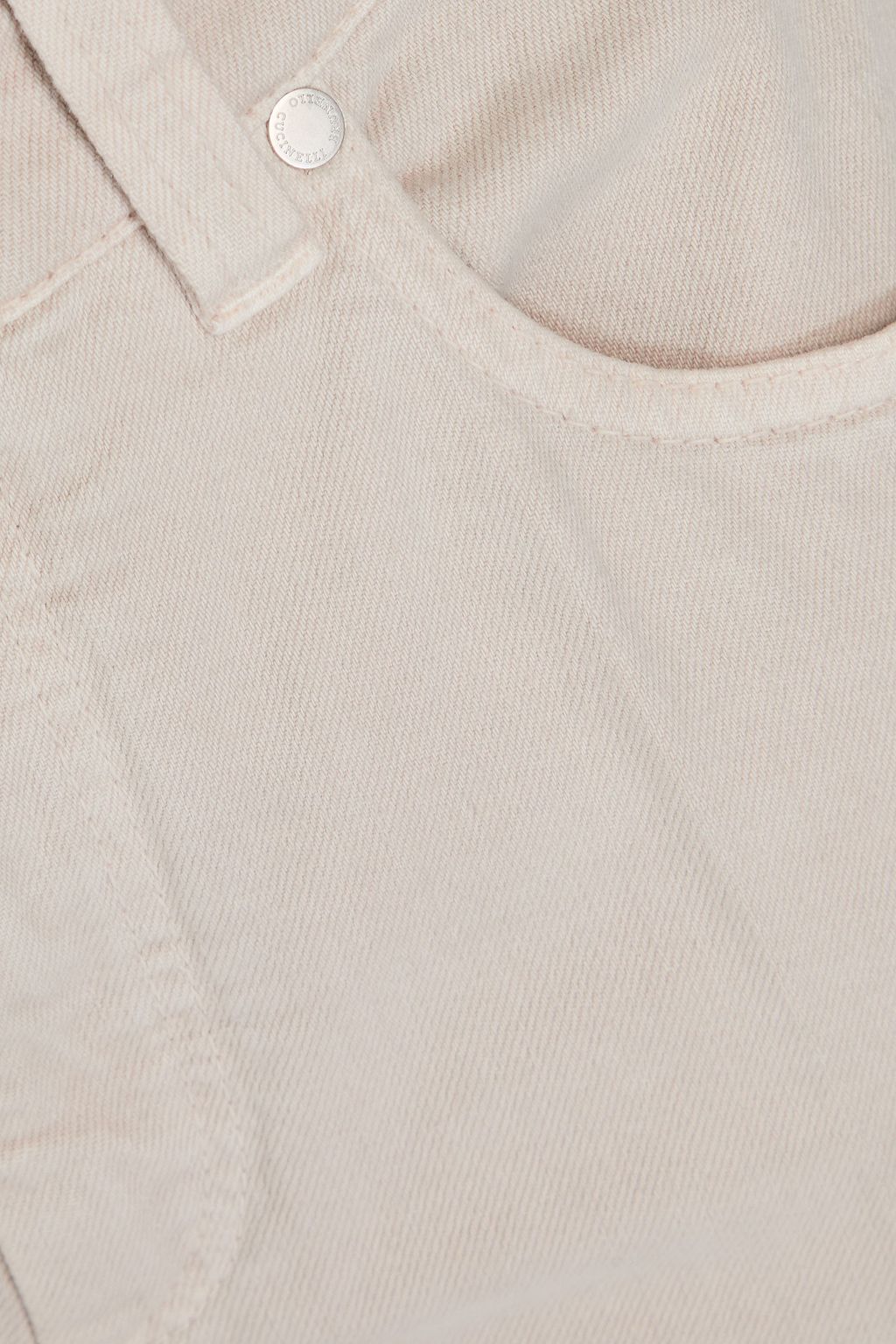 BRUNELLO CUCINELLI جينز بحواف واسعة وبخصر متوسط الارتفاع