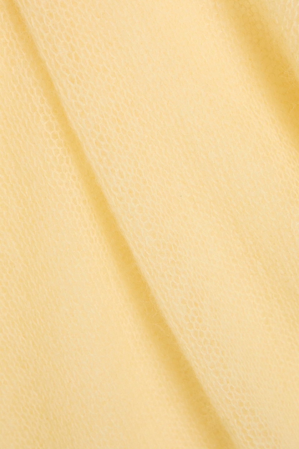 Brunello Cucinelli Bead-embellished Mohair-blend Top In Pastel Yellow