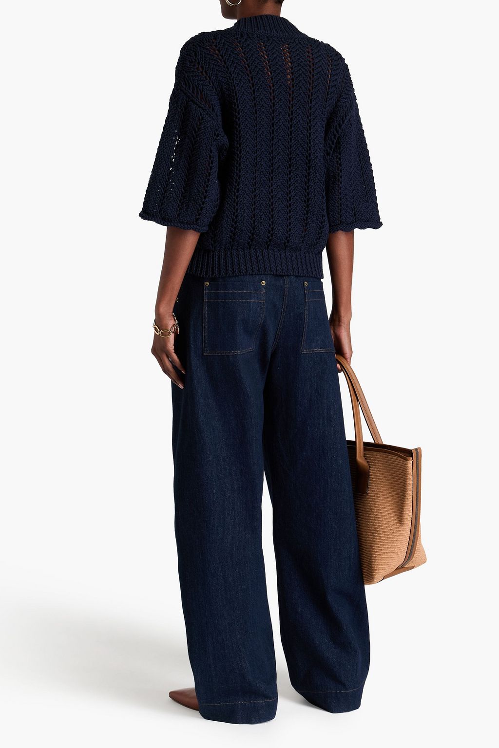 BRUNELLO CUCINELLI Cardigan aus Baumwolle in Lochstrick