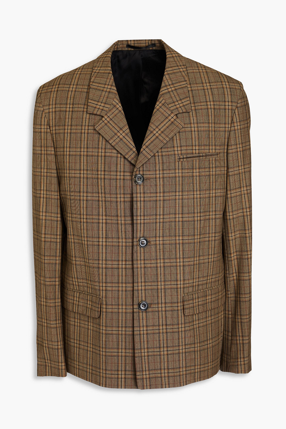 Nanushka Rox Karierter Blazer Aus Jacquard In Hellbraun