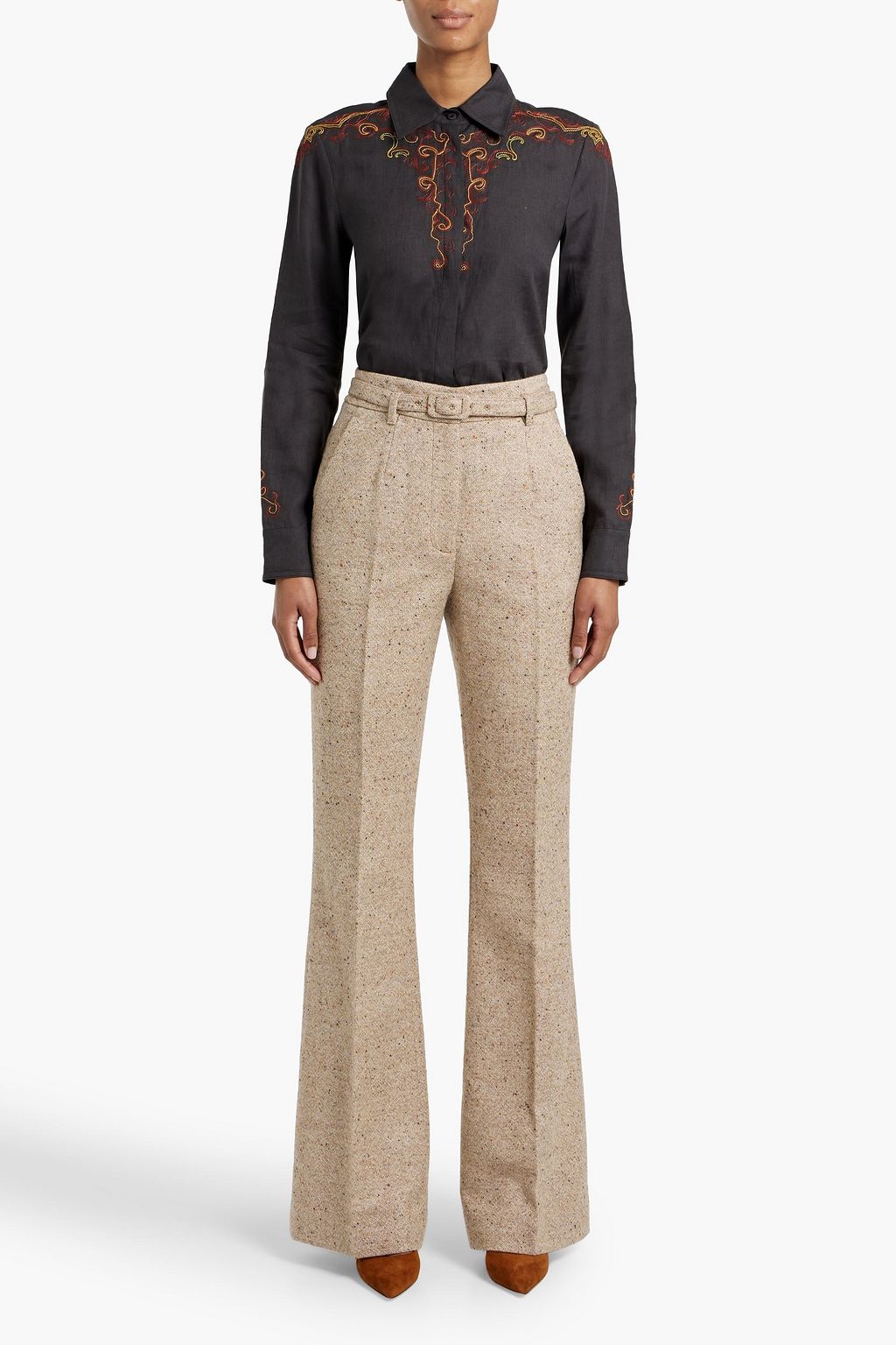 GABRIELA HEARST Aloe embroidered linen shirt