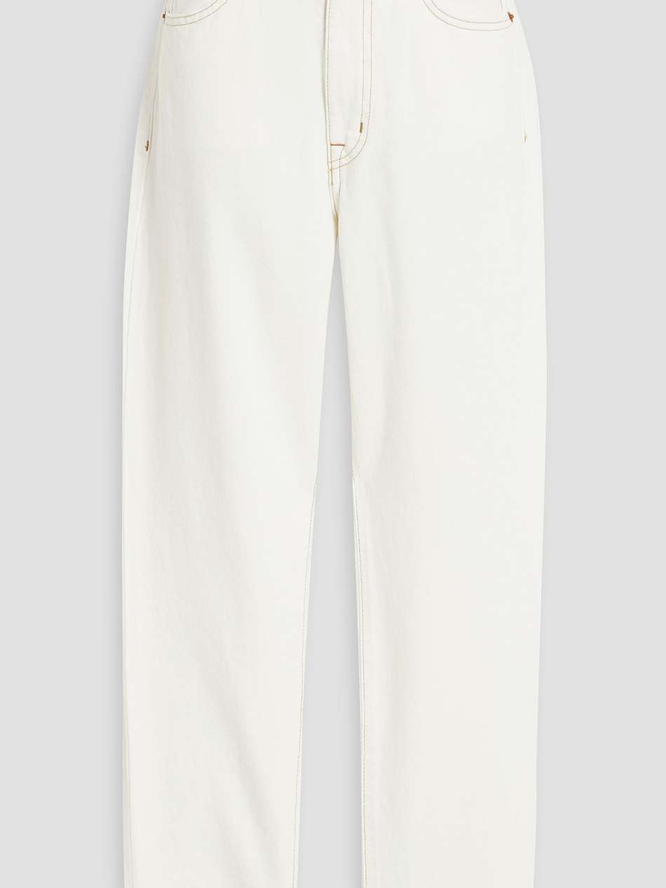high-rise slim-leg jeans