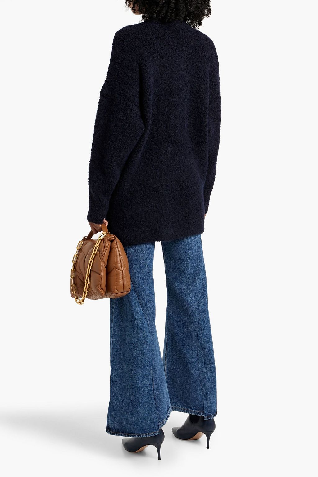 FRAME Bouclé-knit cardigan
