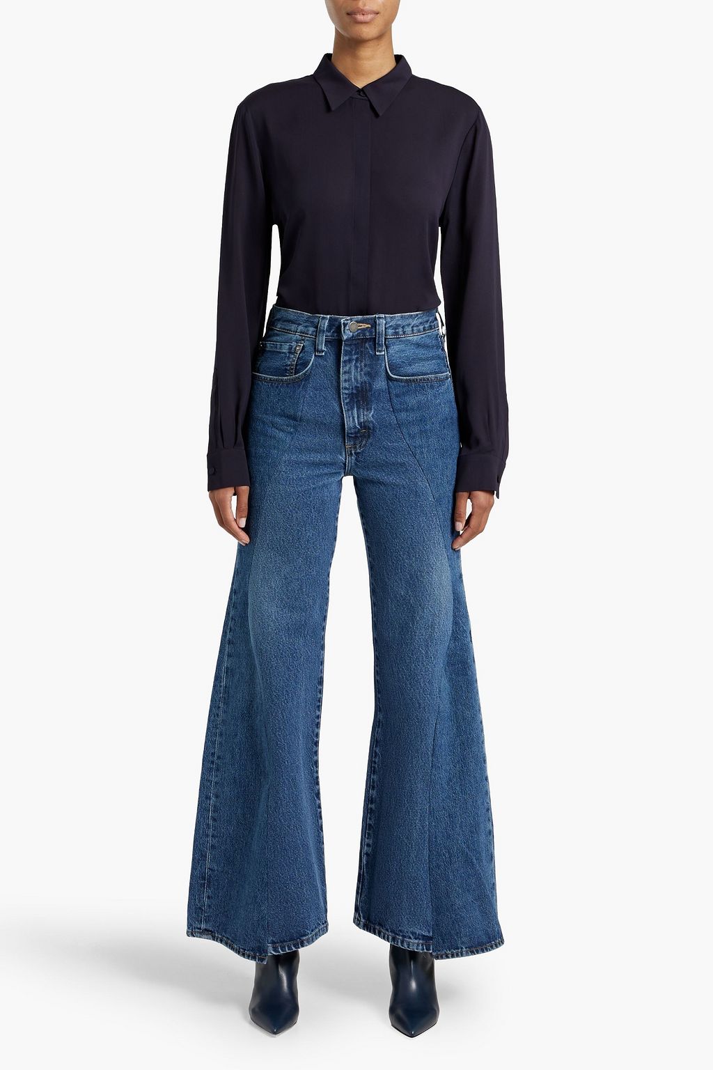 GABRIELA HEARST X E.L.V. DENIM Foster high-rise flared jeans