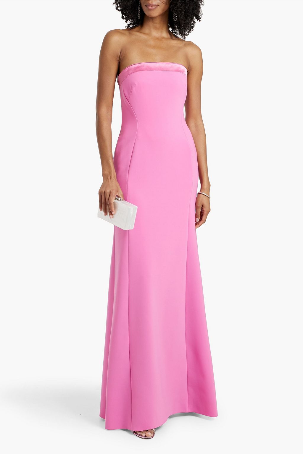 JENNY PACKHAM Circe satin-trimmed strapless crepe gown