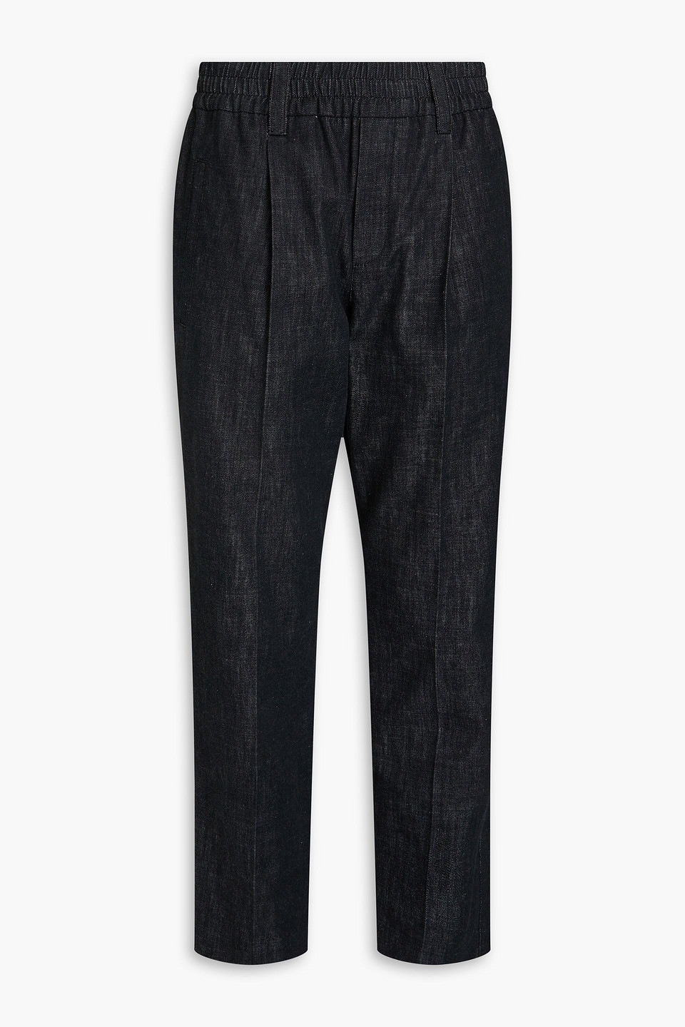 Brunello Cucinelli Hoch Sitzende Karottenjeans Mit Zierperlen In Schwarz
