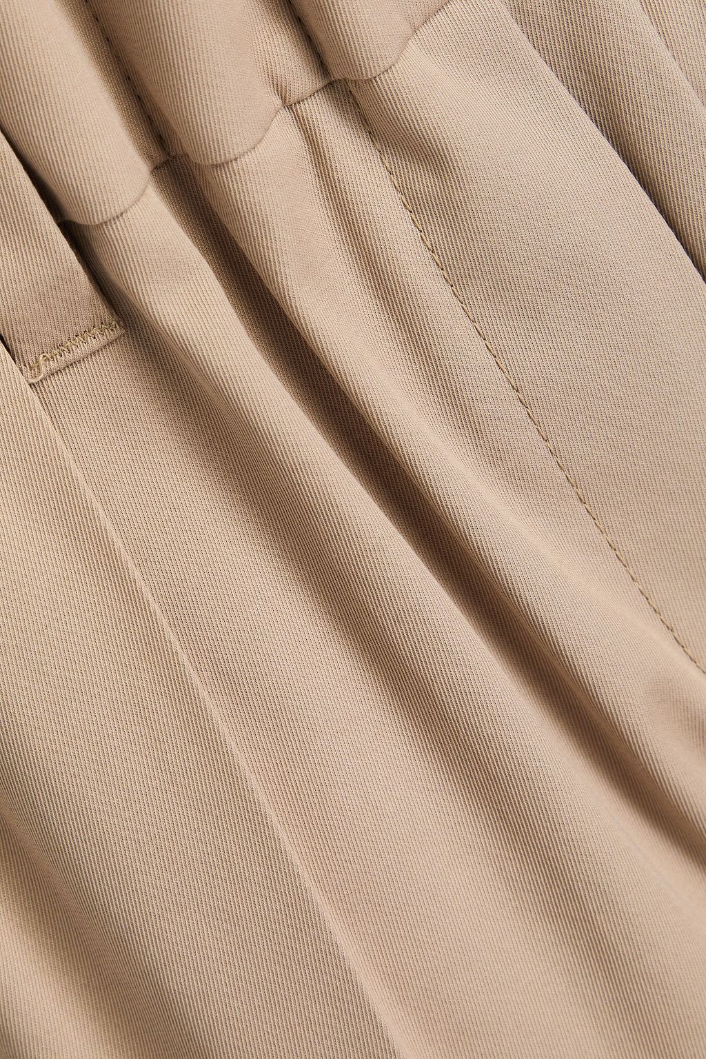 BRUNELLO CUCINELLI بنطال بأرجل واسعة من التويل المصنوع من القطن المطاط