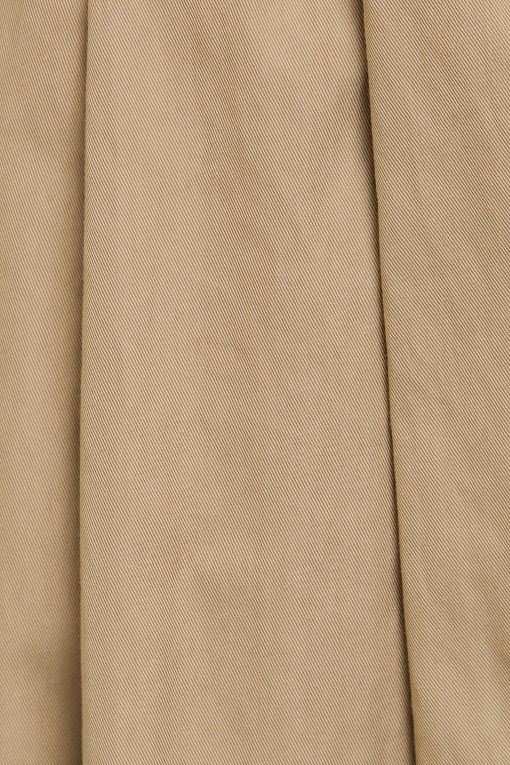BRUNELLO CUCINELLI تنورة طويلة من قطن الغبردين مزينة بكسرات