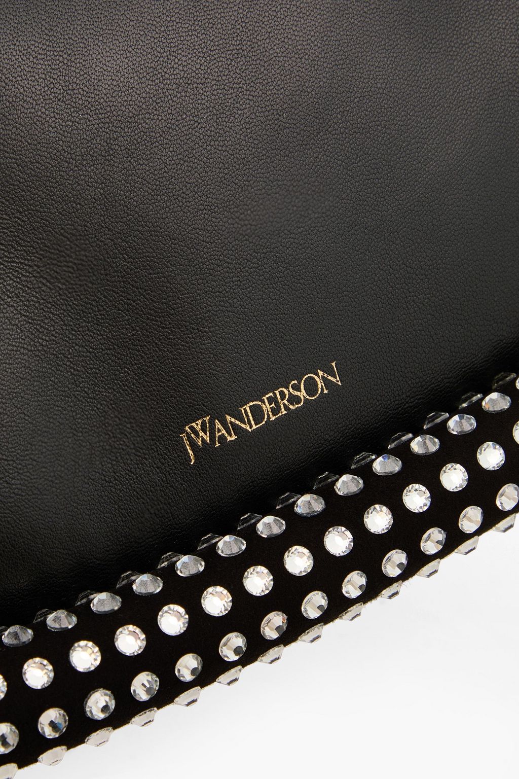 JW ANDERSON حقيبة كتف "بامبر" من الجلد مزينة بالكريستال