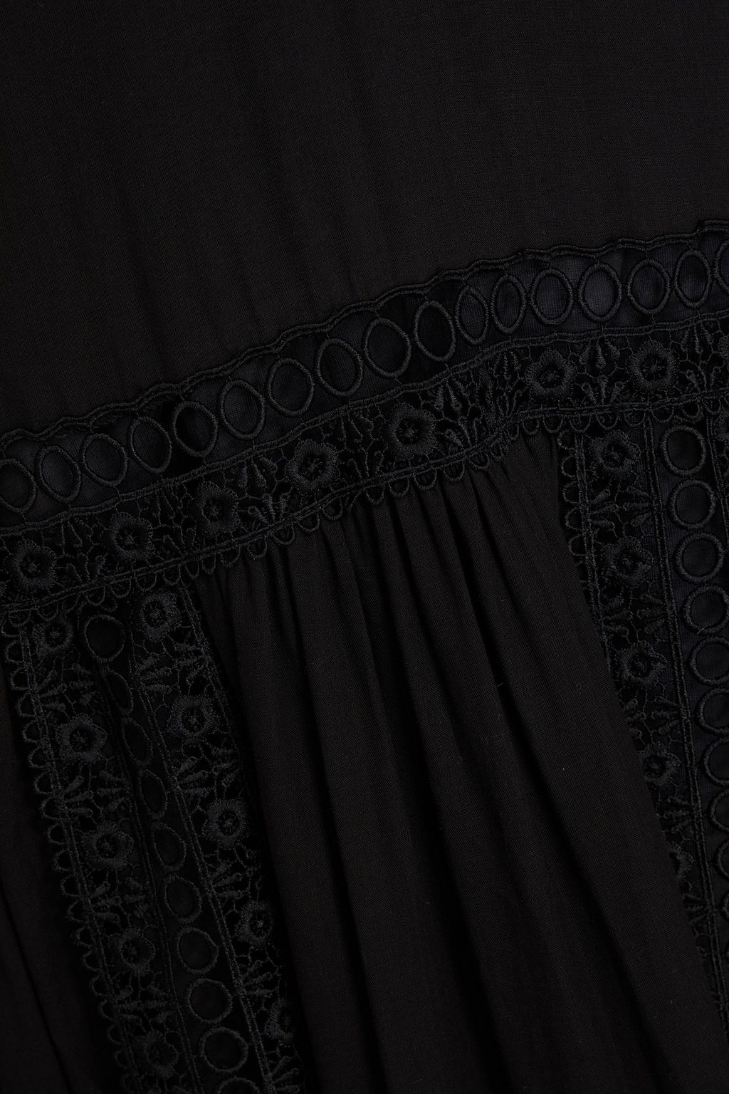 CHARO RUIZ IBIZA Giorgia guipure lace-trimmed cotton-blend voile maxi dress