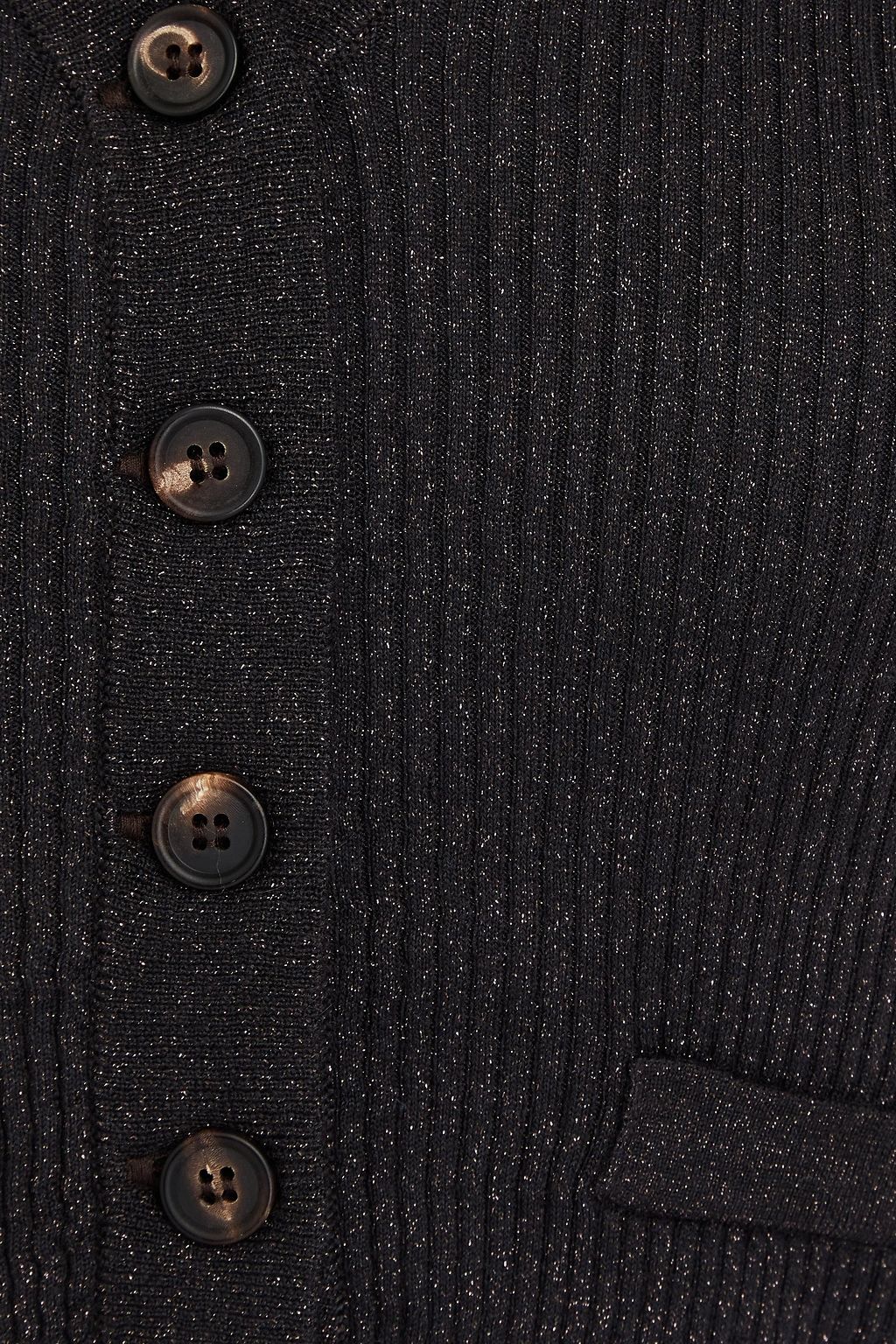 BRUNELLO CUCINELLI Gerippte Weste aus einer Kaschmirmischung mit Metallic-Effekt