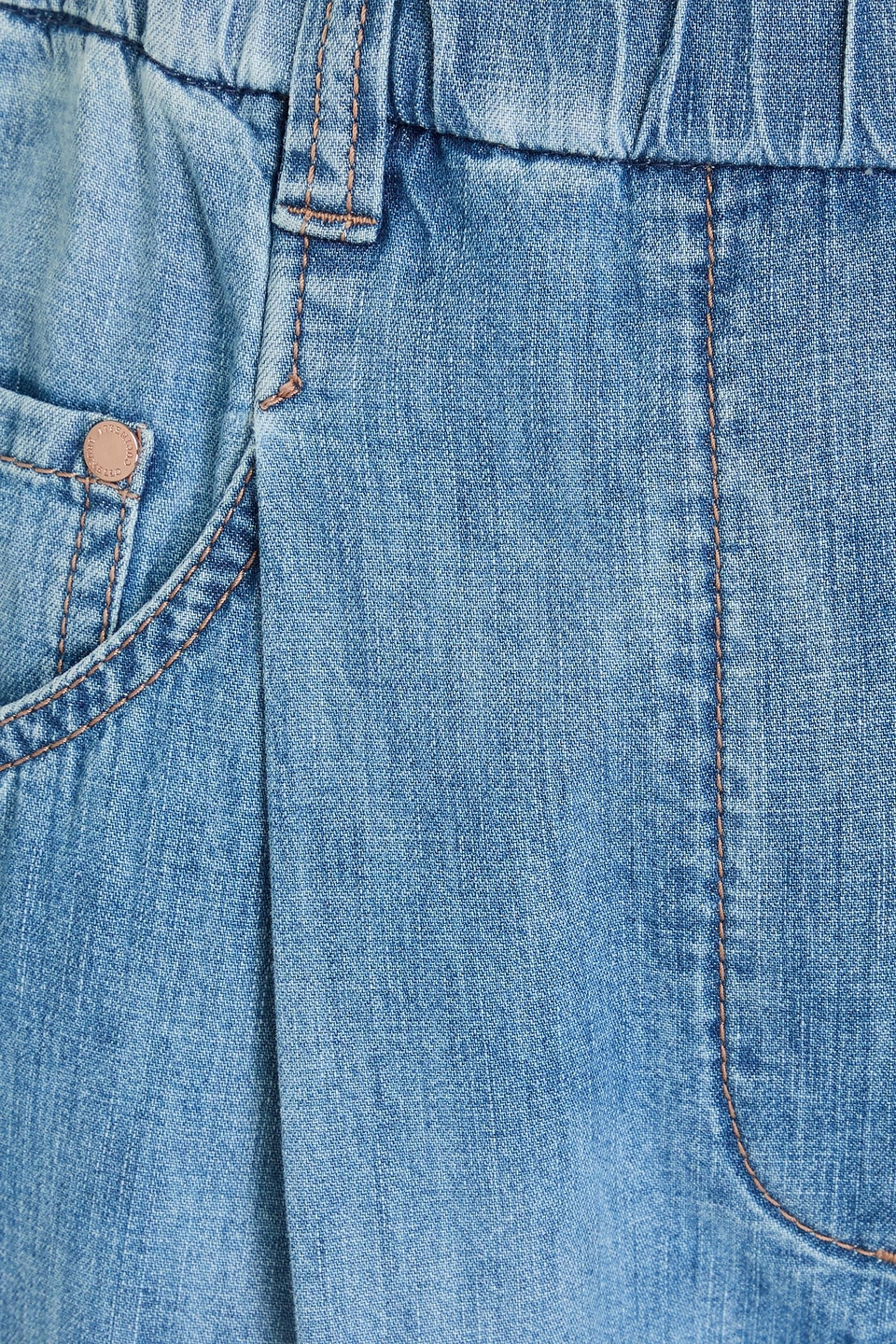 Brunello Cucinelli Cropped High-rise Tapered Jeans In Light Denim