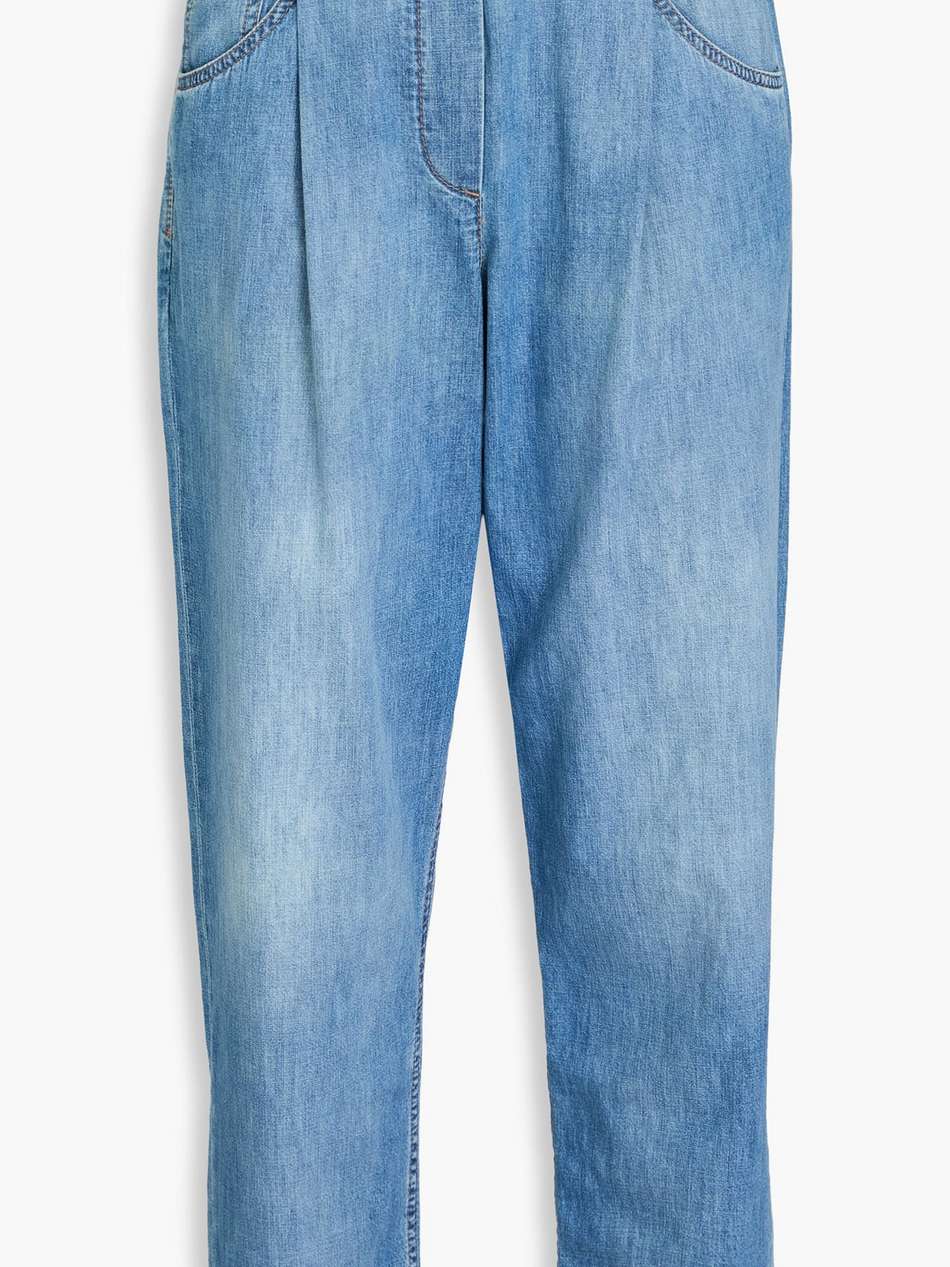 cropped high-rise tapered jeans