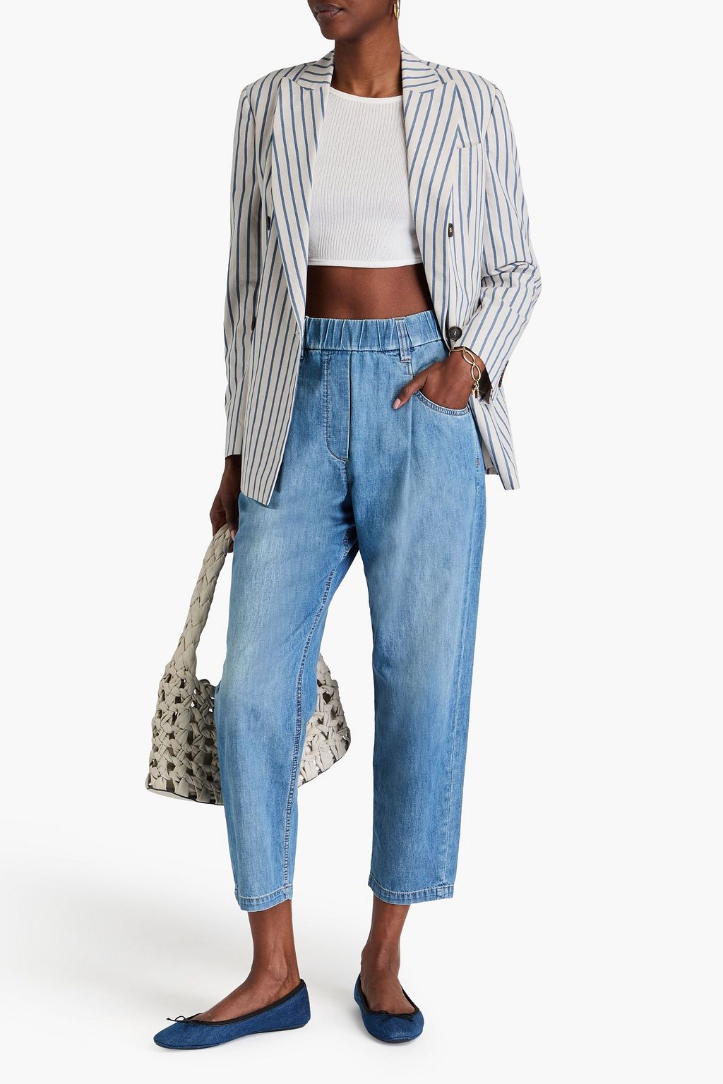 BRUNELLO CUCINELLI Cropped tapered jeans