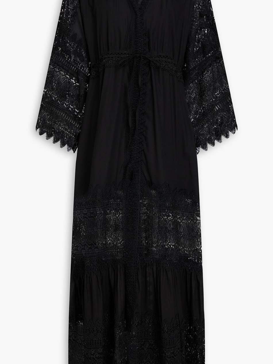 marguerita guipure lace and cotton-blend voile maxi dress