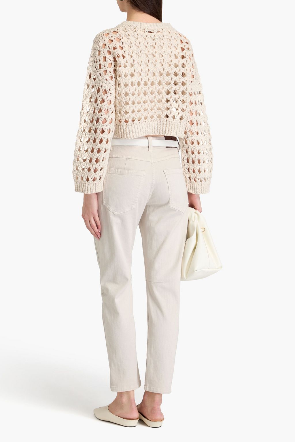 BRUNELLO CUCINELLI 하이라이즈 테이퍼드 진