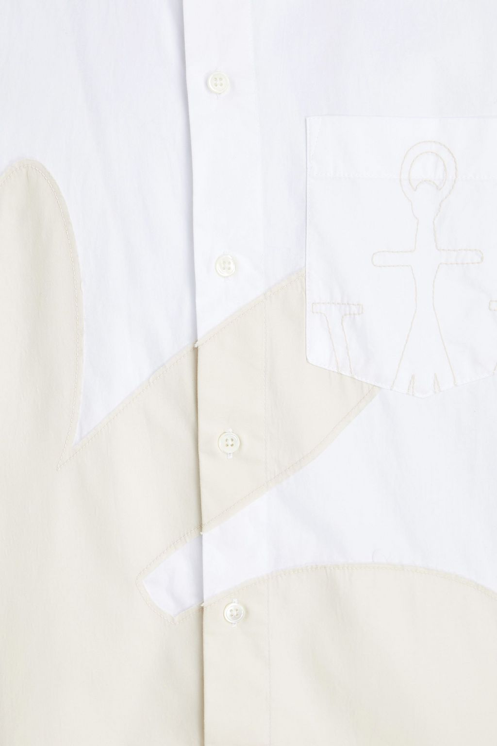 JW ANDERSON Appliquéd cotton-poplin shirt