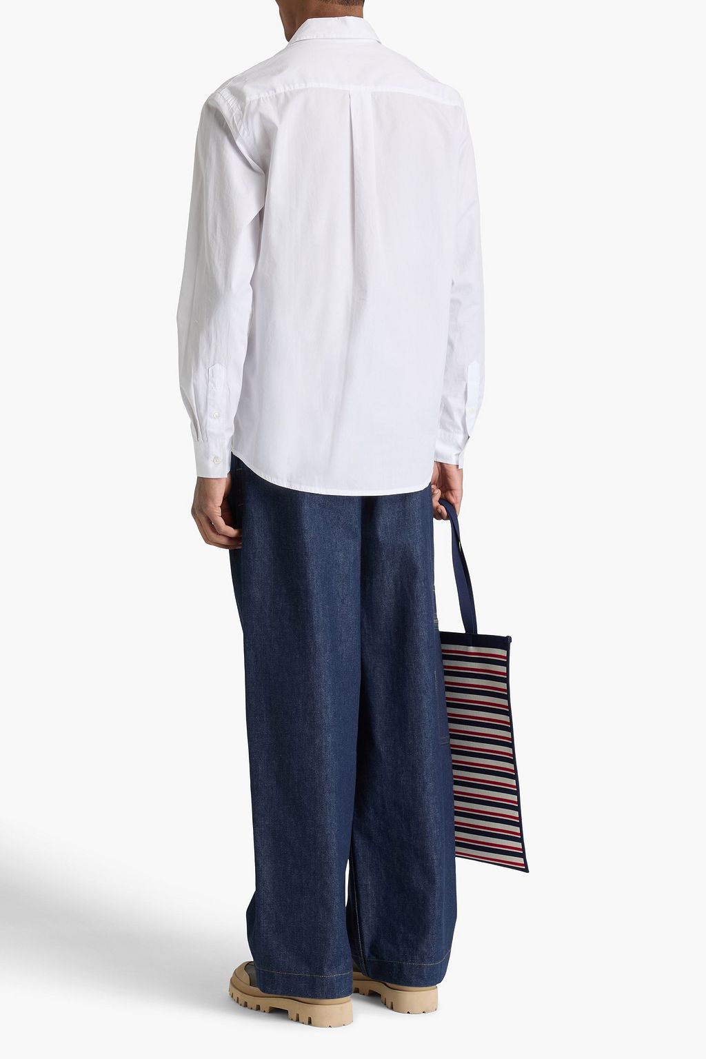 JW ANDERSON Appliquéd cotton-poplin shirt