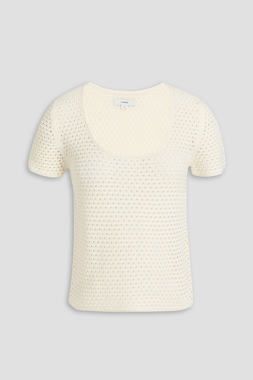 Vince. - Crochet-knit cotton top - White - L