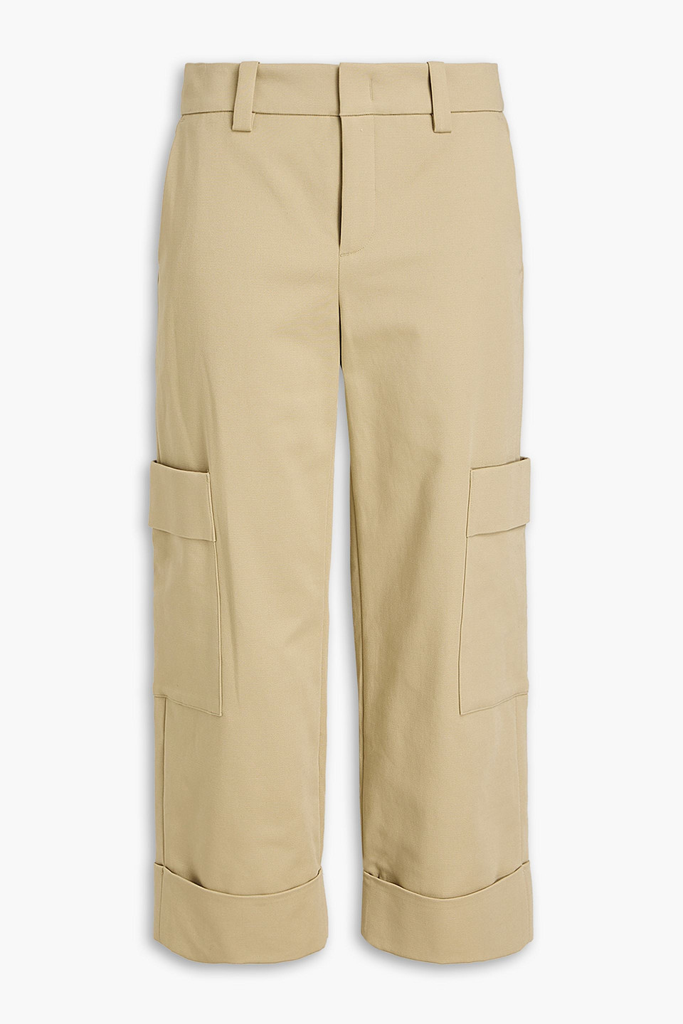 Vince Cropped Cargohose Aus Twill Aus Einer Baumwollmischung In Beige