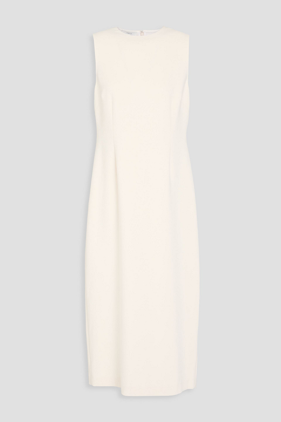 Vince Crepe Midi Dress In Elfenbein