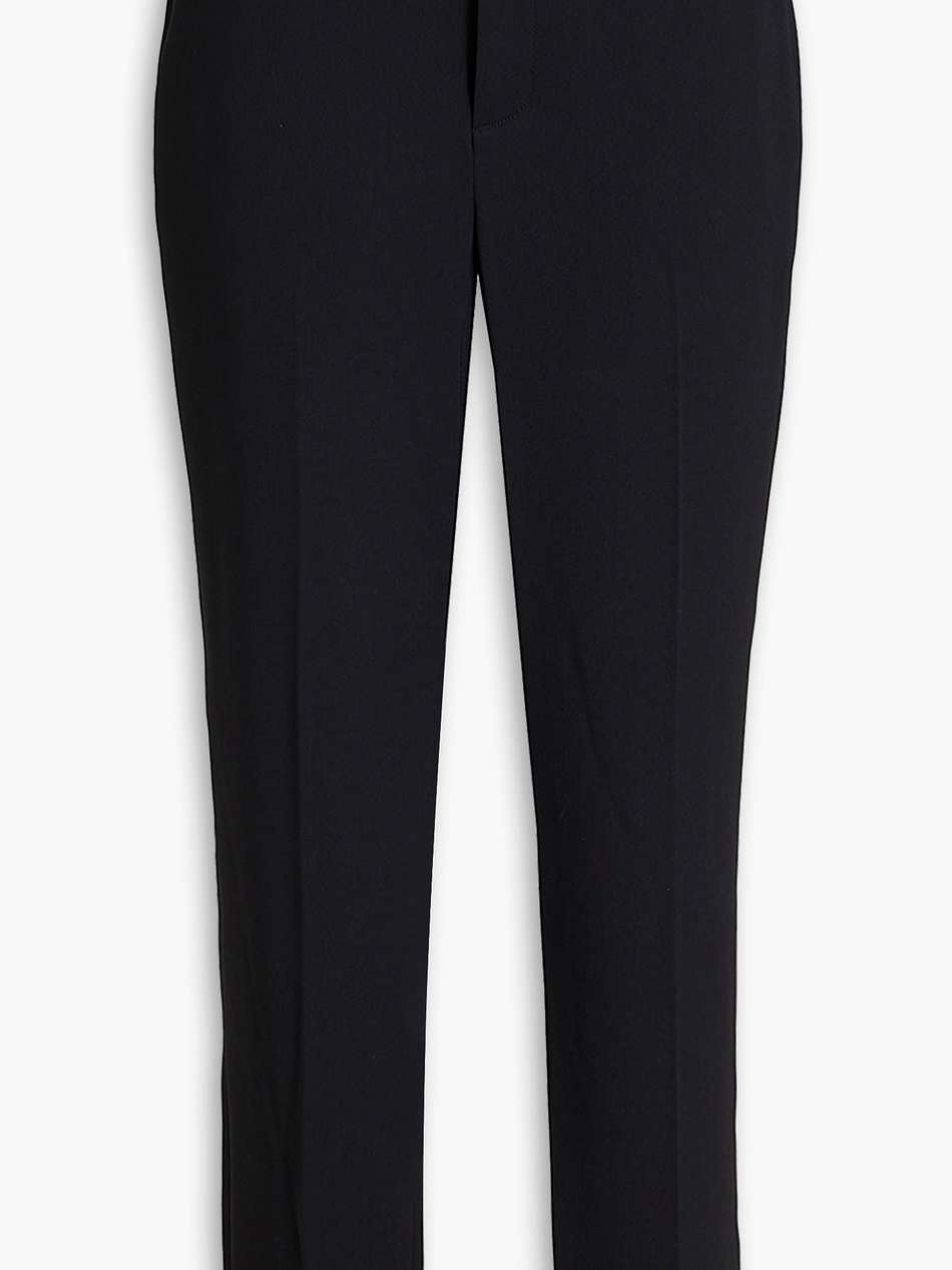 cropped crepe slim-leg pants