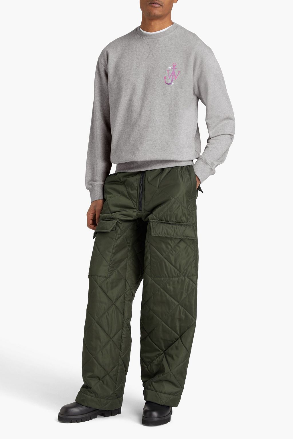 JW ANDERSON Printed French cotton-terry sweatshirt