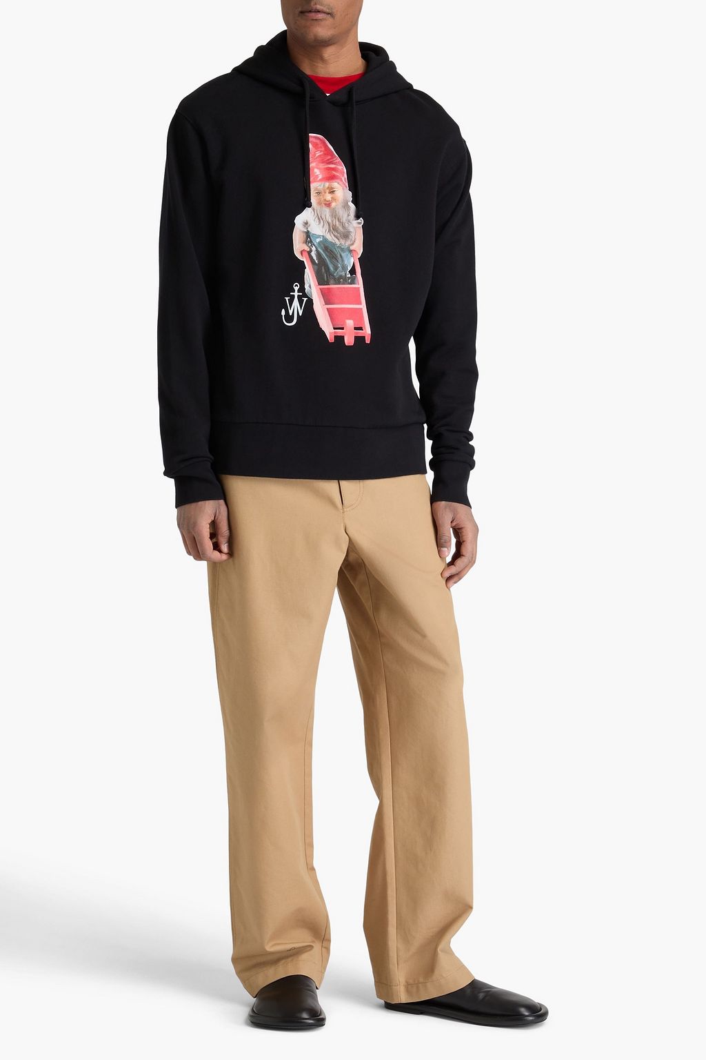JW ANDERSON Printed French cotton-terry hoodie