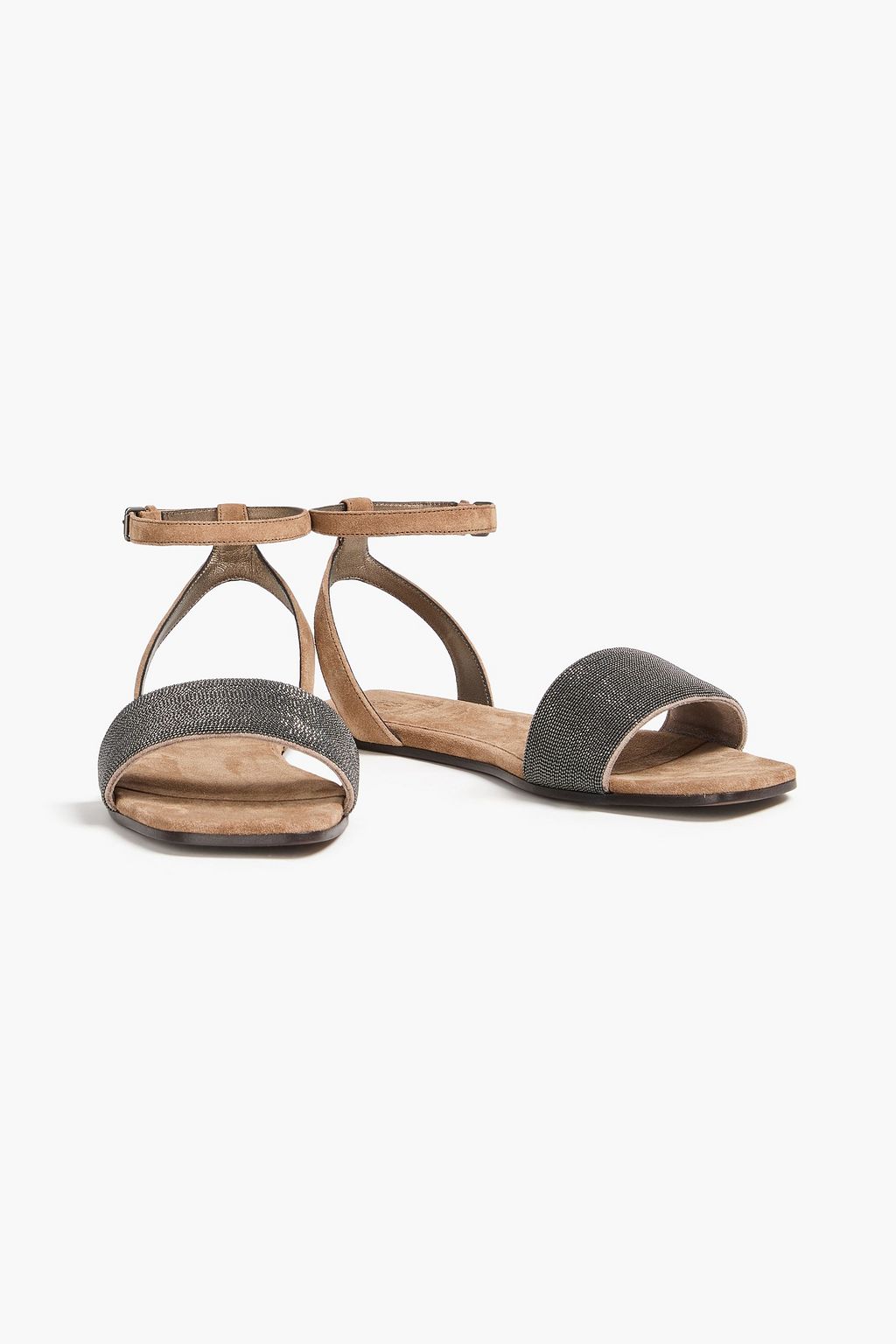 BRUNELLO CUCINELLI スエード サンダル ビーズ付き