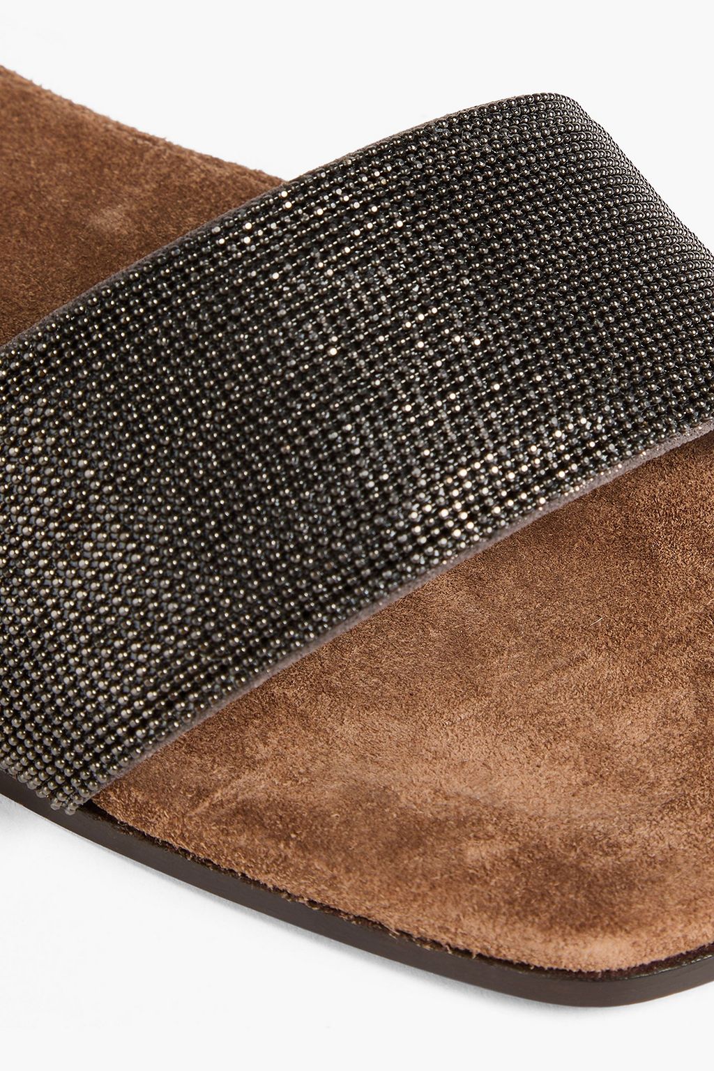 BRUNELLO CUCINELLI Bead-embellished suede sandals