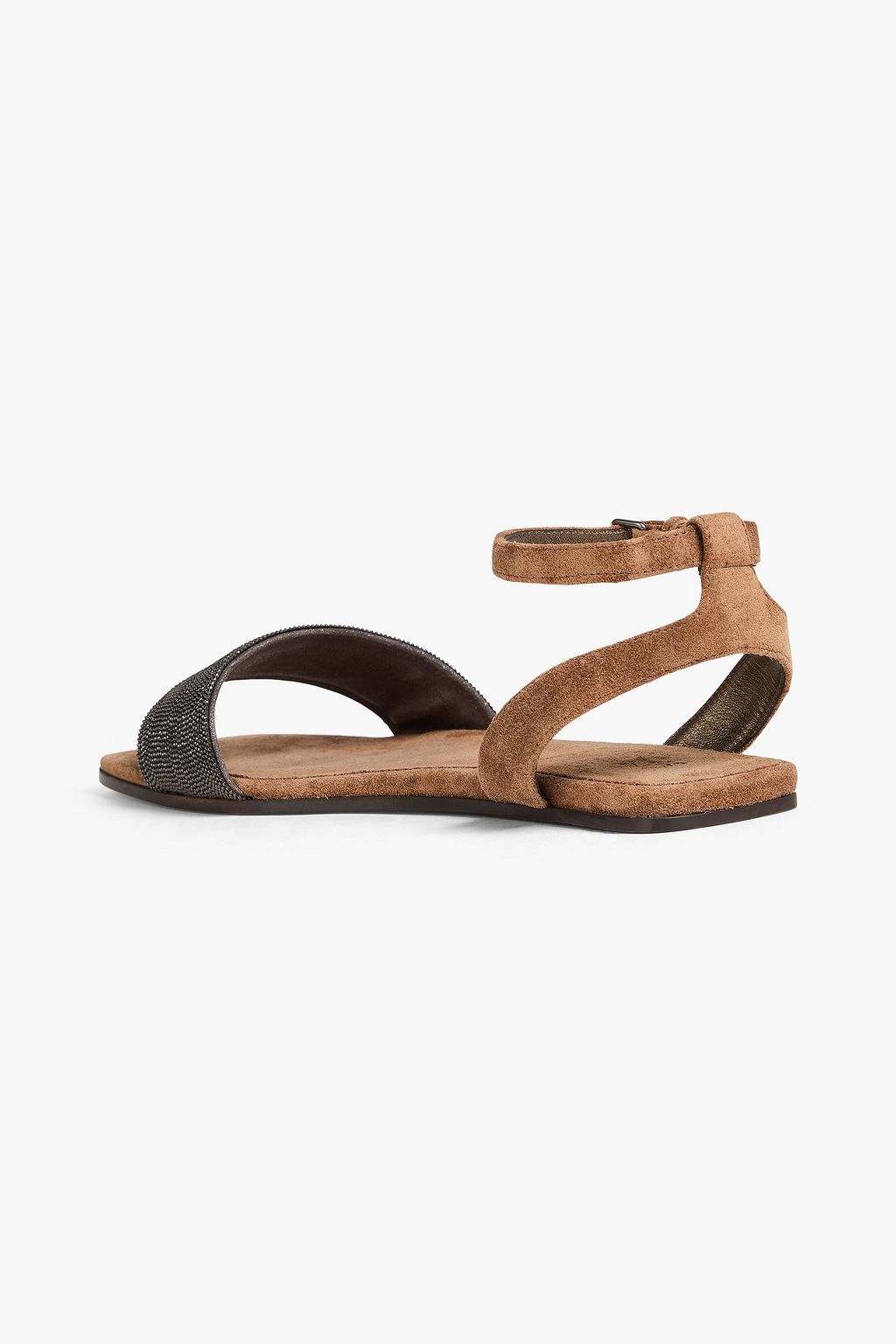 BRUNELLO CUCINELLI Bead-embellished suede sandals