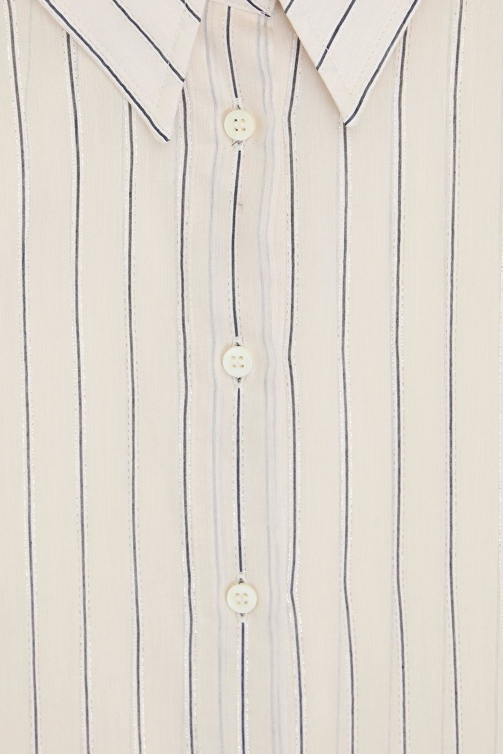 BRUNELLO CUCINELLI Gestreiftes Oversized-Hemd aus Voile aus einer Baumwollmischung
