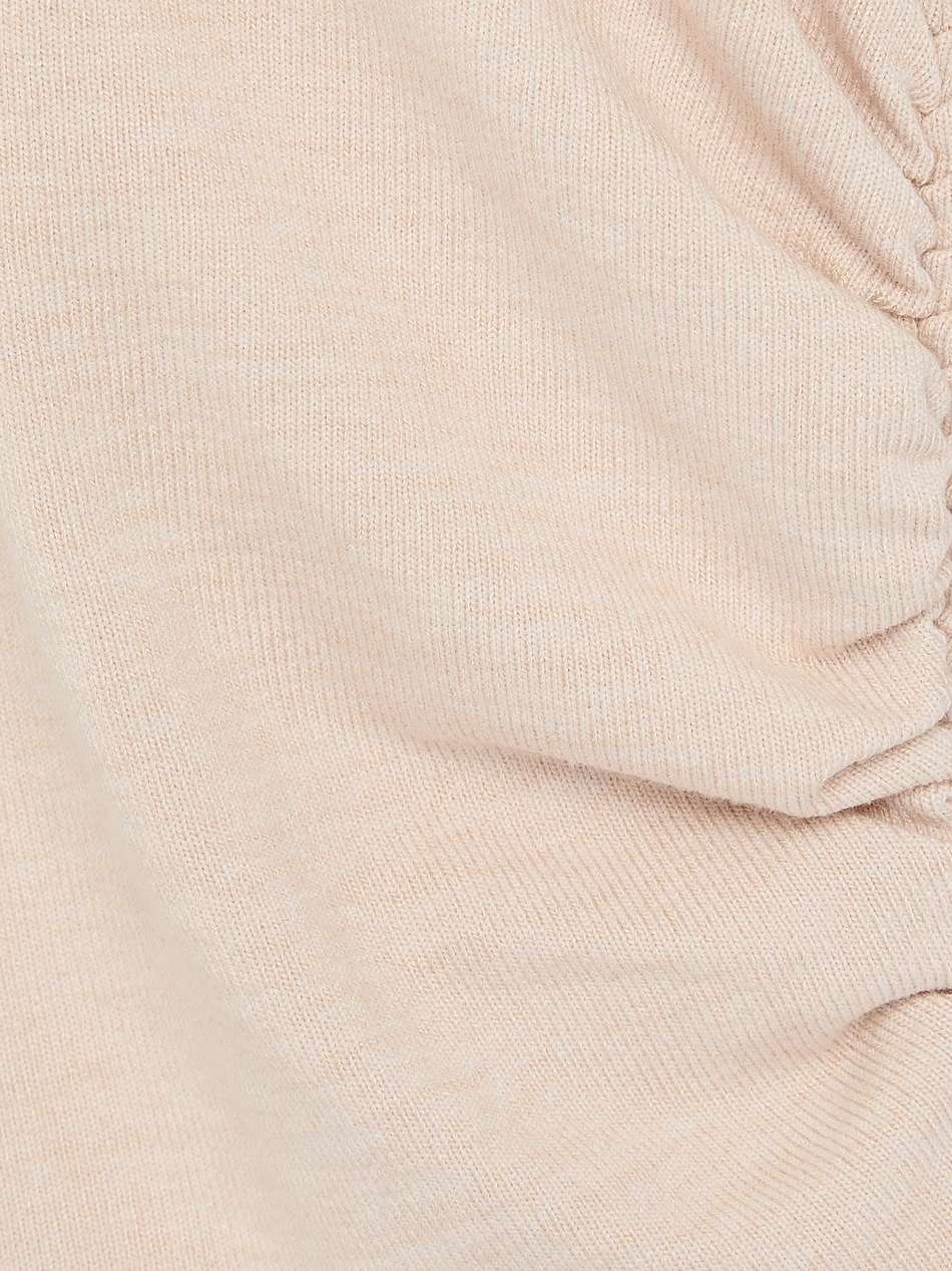 ruched knitted midi dress