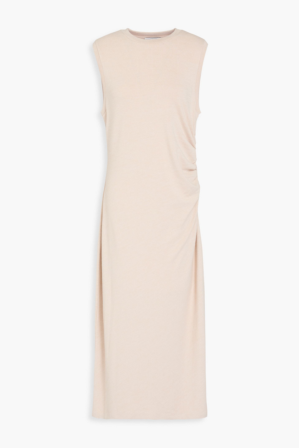 . Ruched knitted midi dress