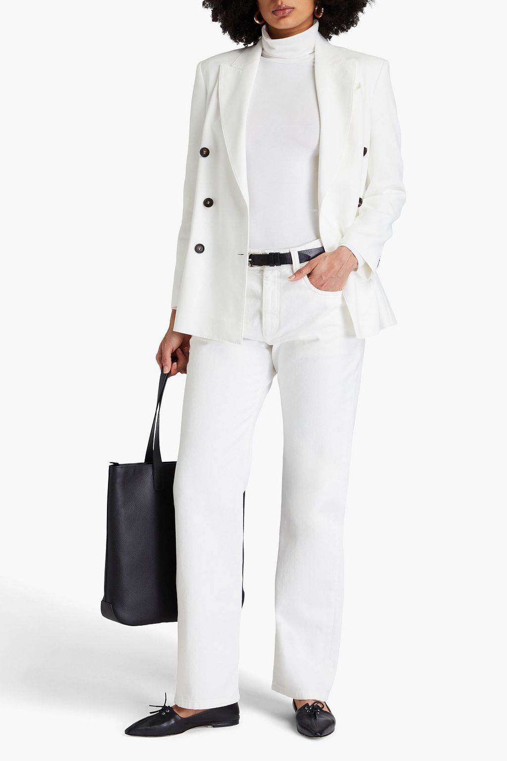 BRUNELLO CUCINELLI جينز بأرجل مستقيمة وخصر مرتفع