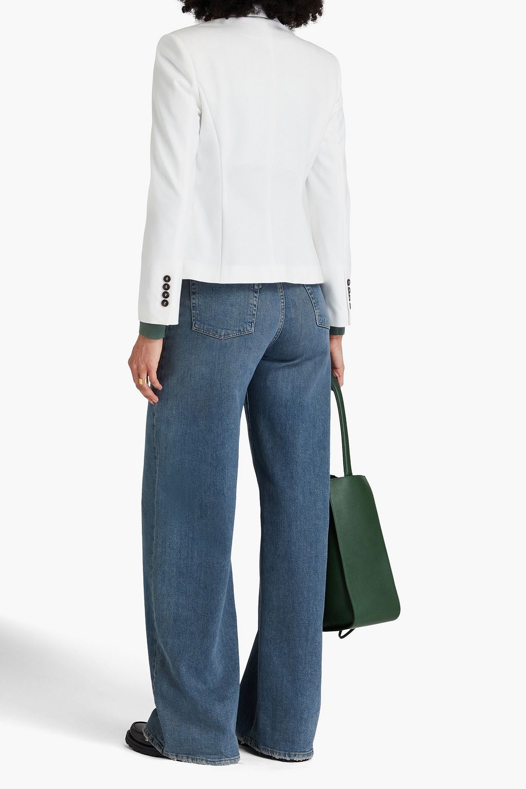 BRUNELLO CUCINELLI Bead-embellished  cotton-blend jersey blazer