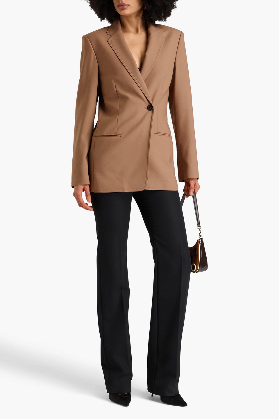 Helmut Lang Notched-lapels Tailored Blazer In Hellbraun