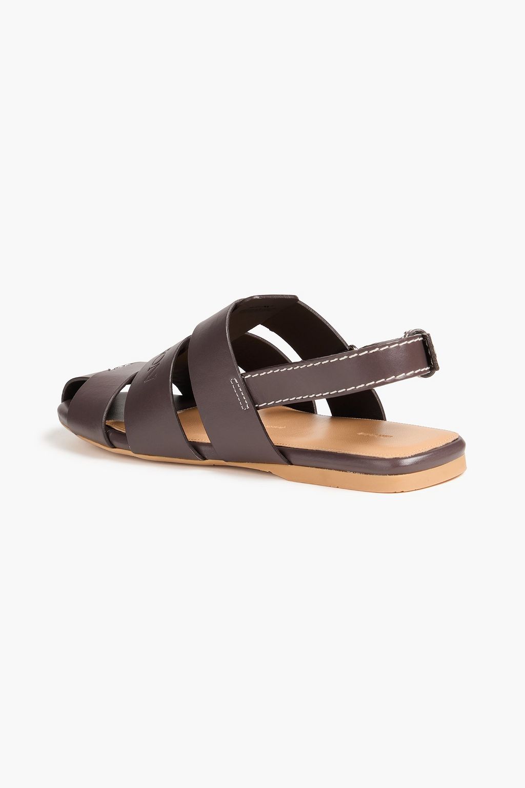 JW ANDERSON صندل من الجلد المنقوش مزود بحزام خلفي