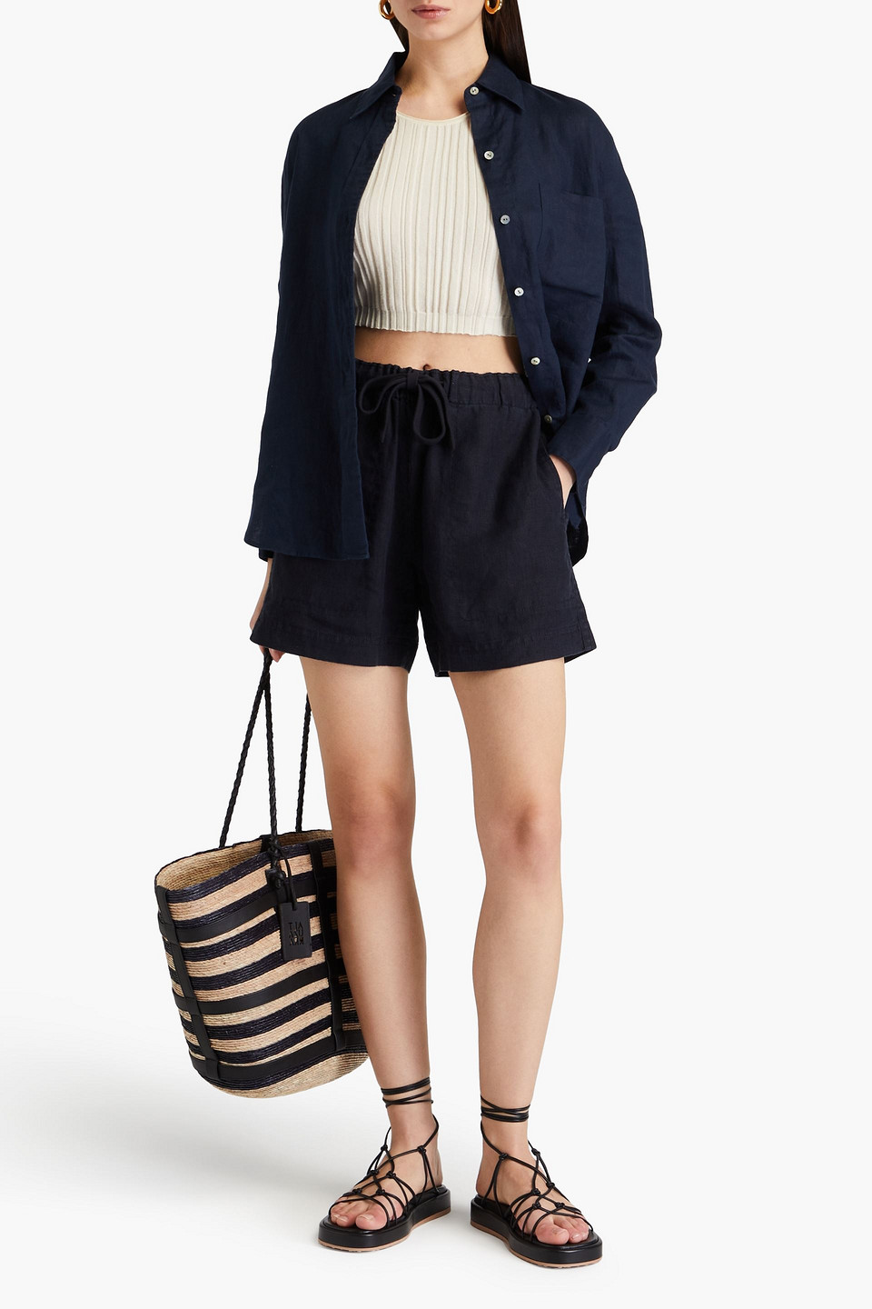VINCE HEMP SHORTS