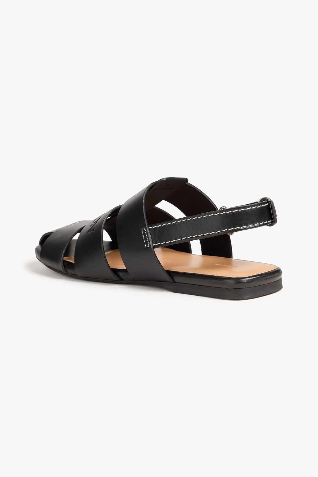 JW ANDERSON صندل من الجلد المنقوش مزود بحزام خلفي