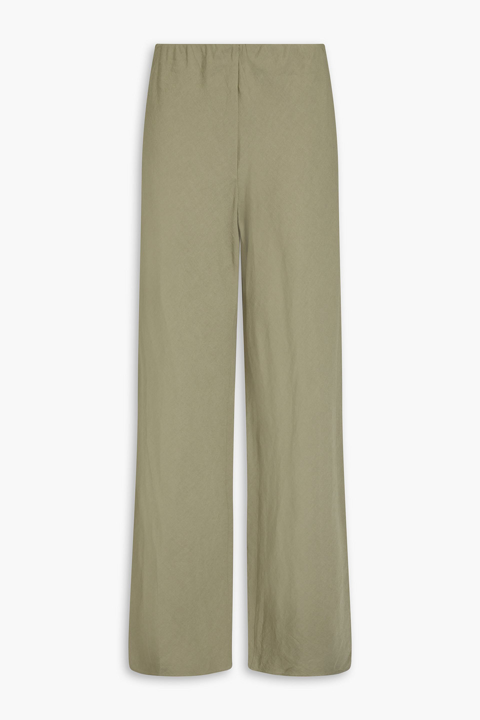 VINCE HIGH-WAIST TEXTURED SATIN WIDE LEG PANT