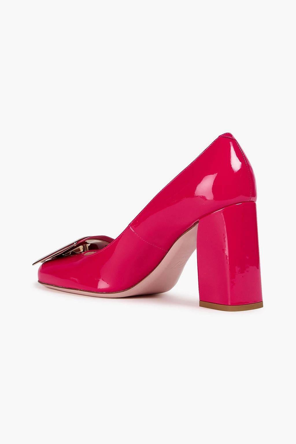 ROGER VIVIER Tres Vivier embellished patent-leather pumps