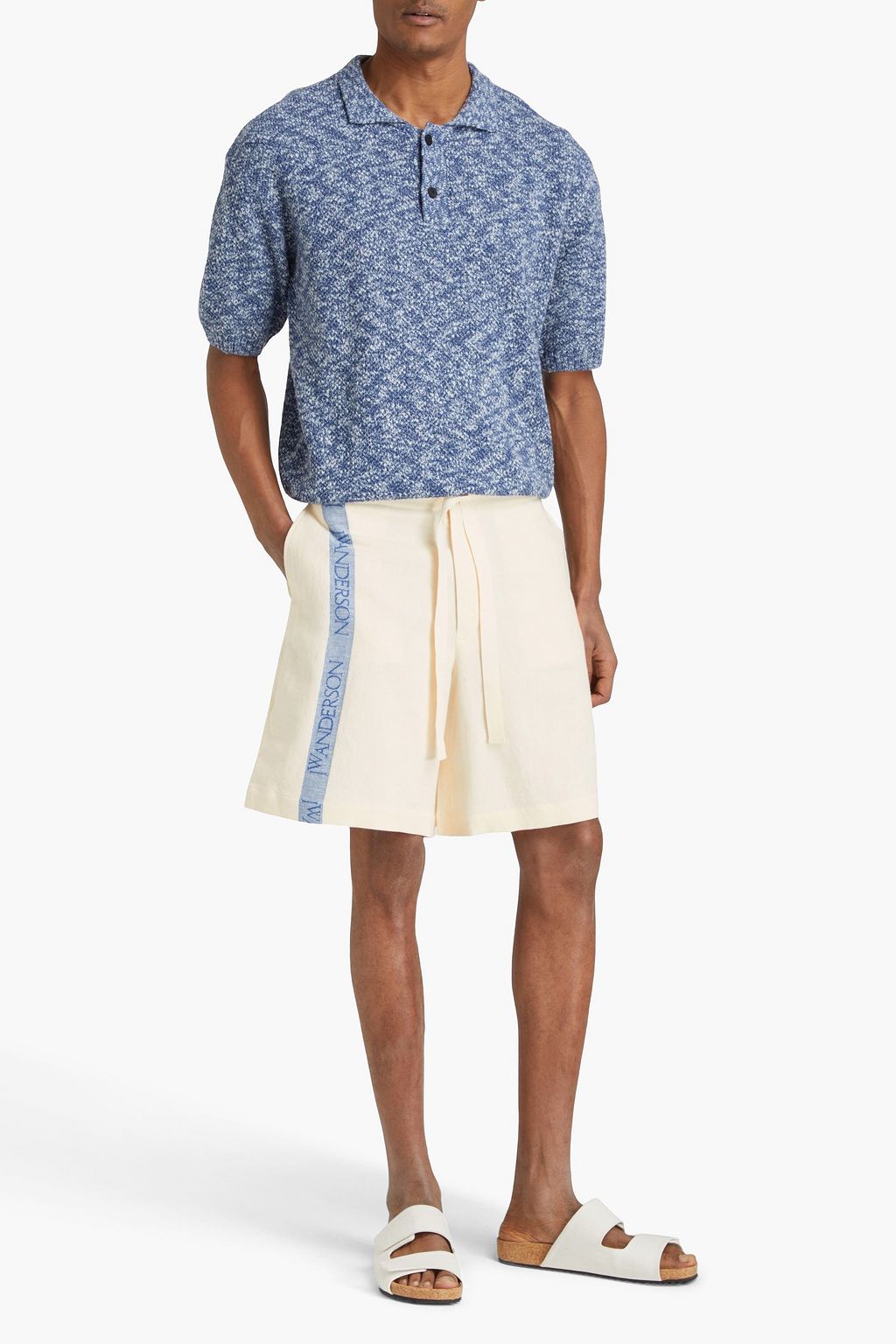 JW ANDERSON Cotton and linen-blend chino shorts