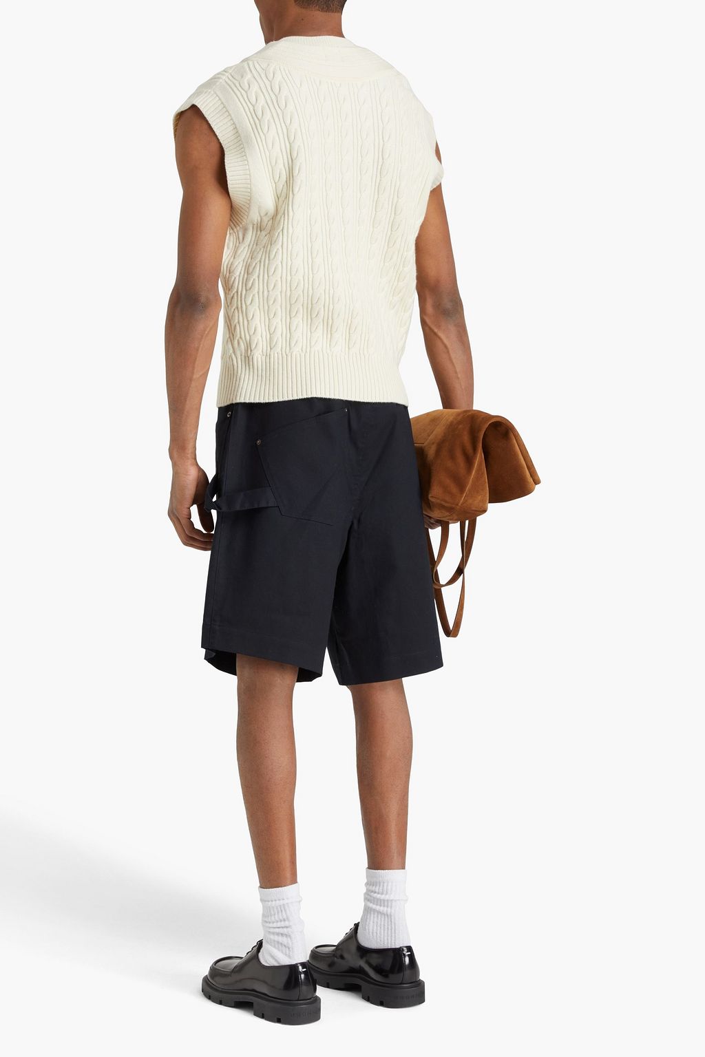 JW ANDERSON شورت شينو مصنوع من القطن بتصميم مطرّز