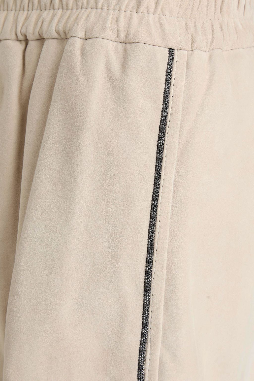 BRUNELLO CUCINELLI شورت مصنوع من جلد السويد مزين بالخرز