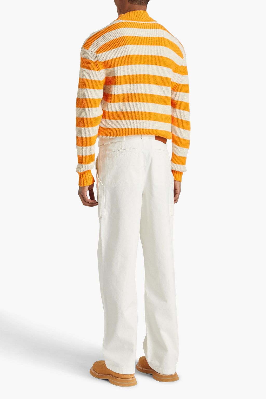 JW ANDERSON بنطلون كارغو من قطن كنفا مزين بحزام