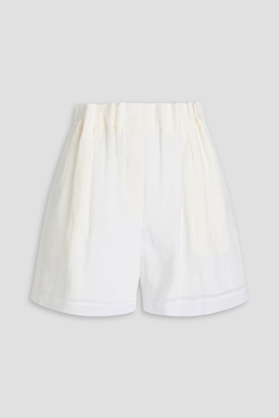 Brunello Cucinelli Shorts Aus Baumwoll-organdie In Naturfarben