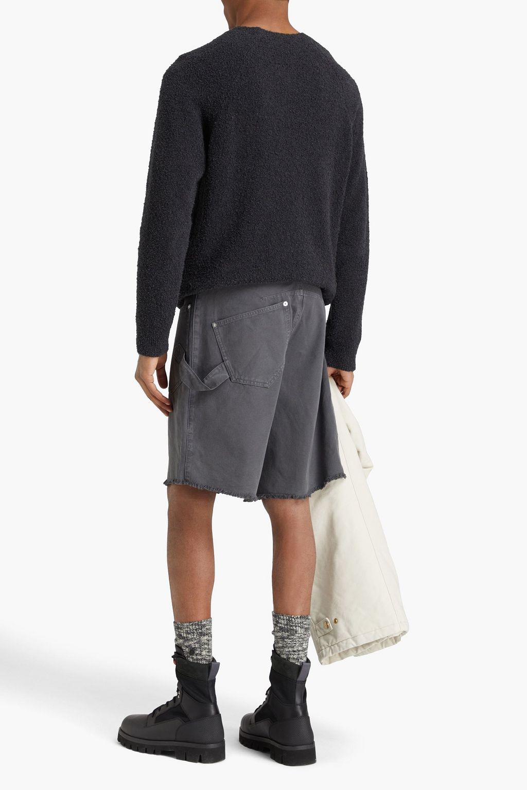 JW ANDERSON Frayed canvas chino shorts