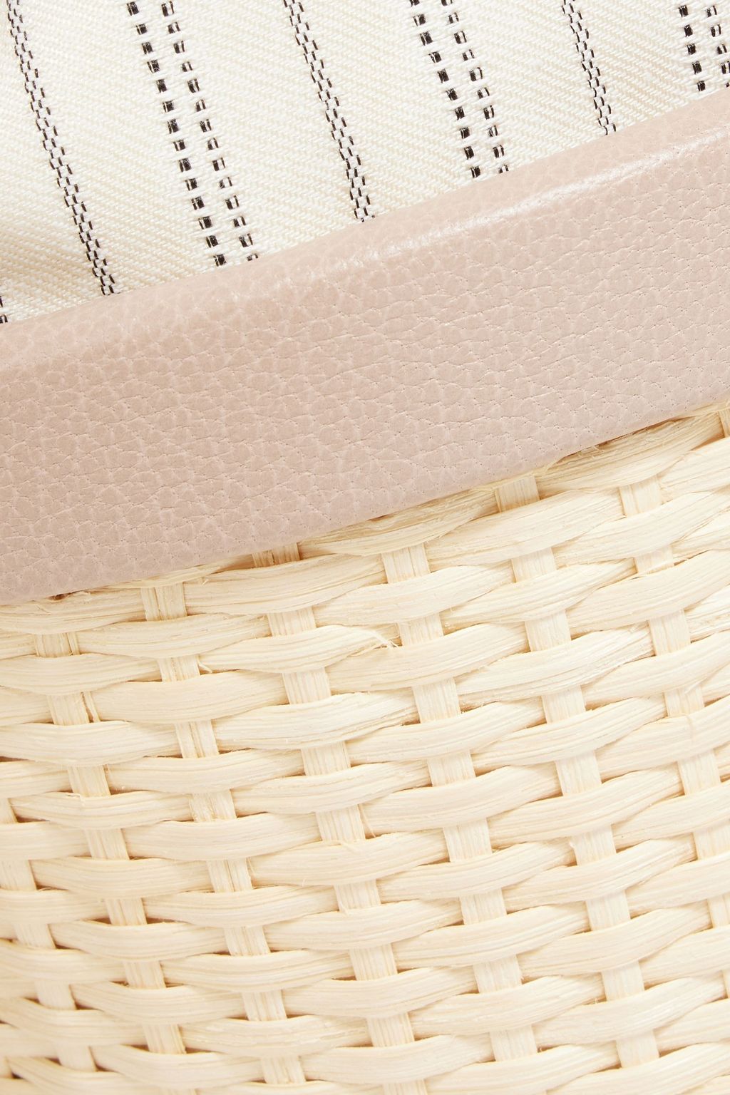 MAISON MARGIELA Leather and rattan bucket bag