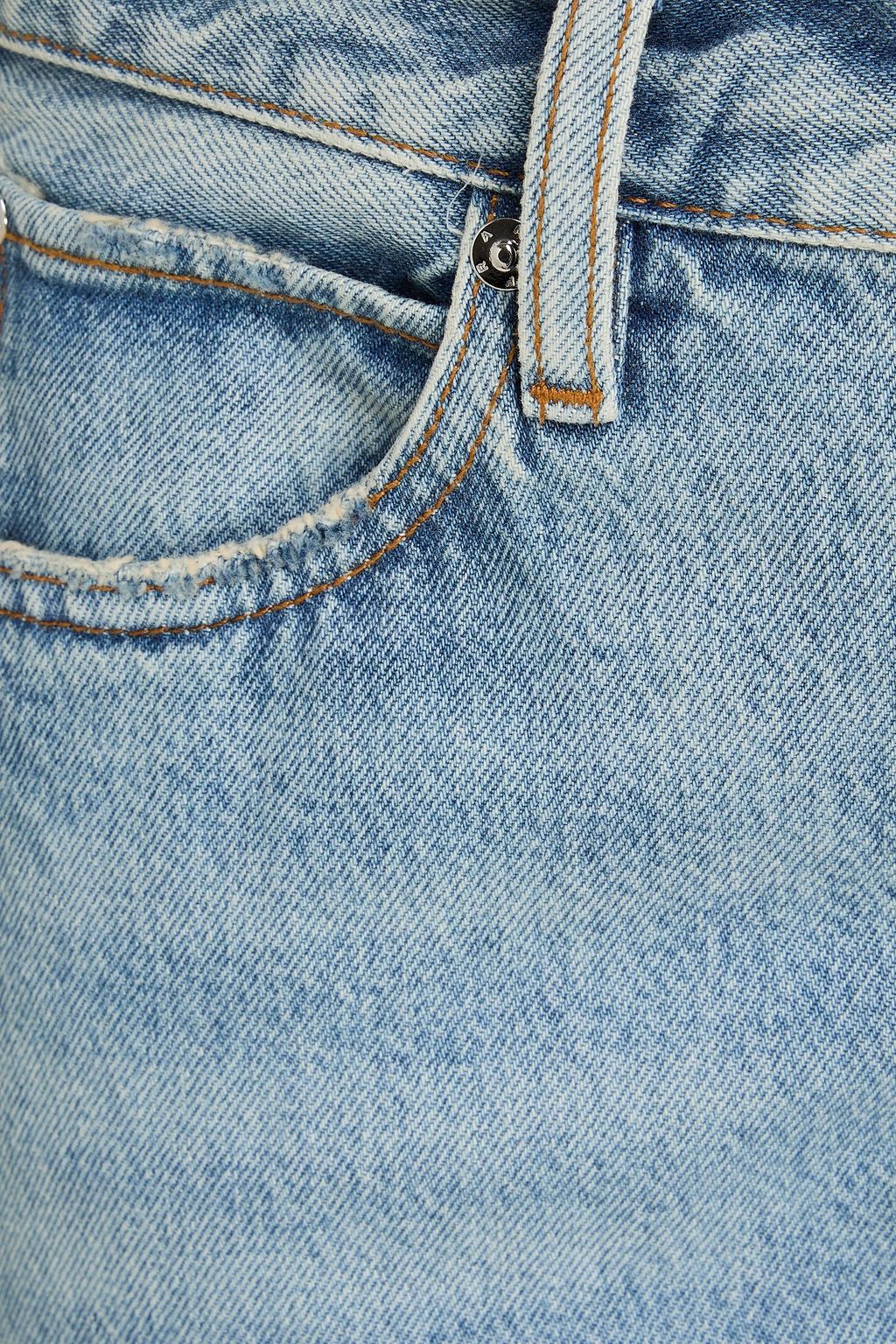 FRAME The Vertical cropped high-rise straight-jeans